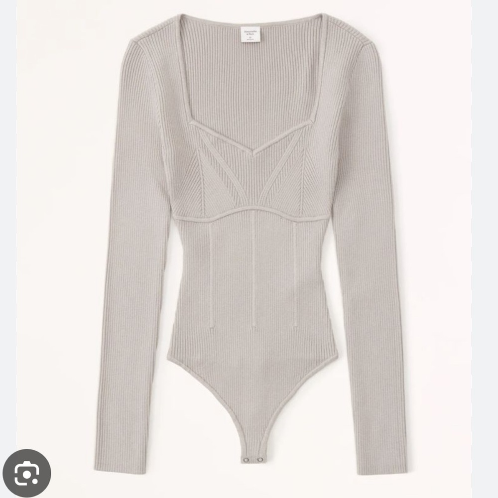 Abercrombie & Fitch Corset Sweetheart Sweater Bodysuit